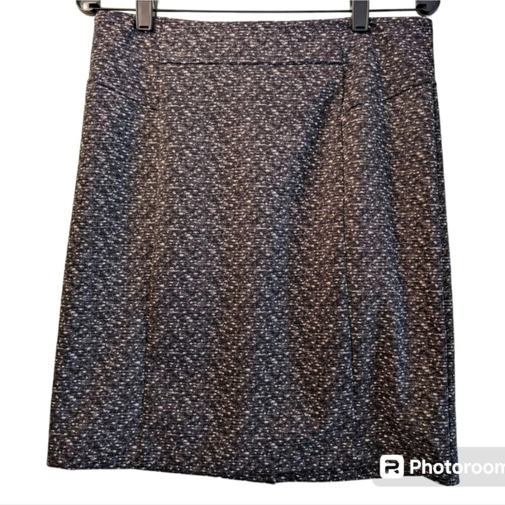 Michael Kors Pencil Skirt Women M Black Speckled Zipper Lined Knee Length